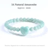 Bracciale Cuore in Amazzonite Naturale 3A blu