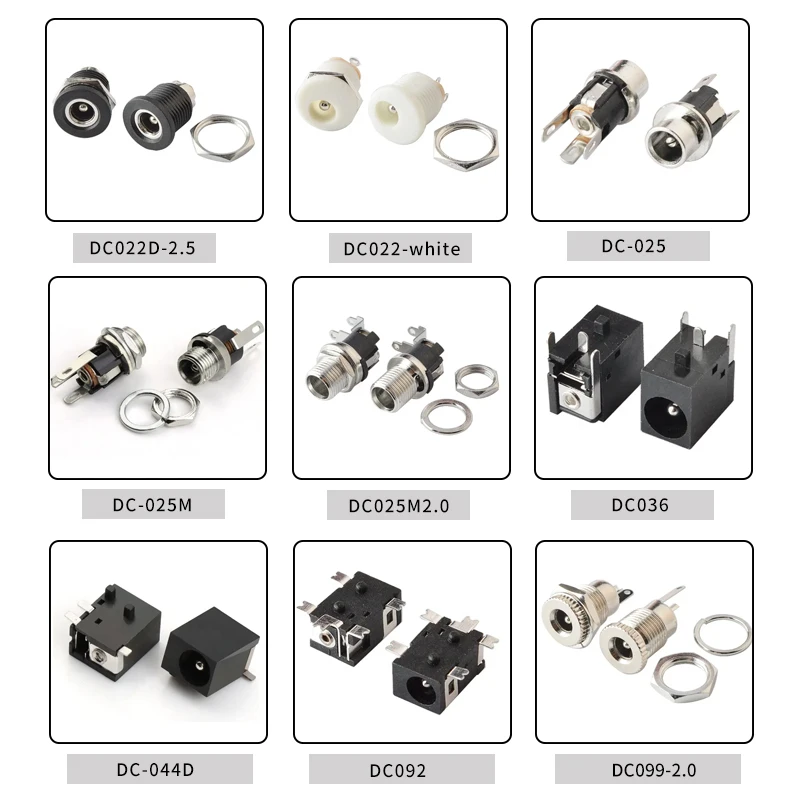 DC-025M 2.0mm DC Power Jack Female Socket 5.5*2.1mm DC Charge Jack Connector Product Category