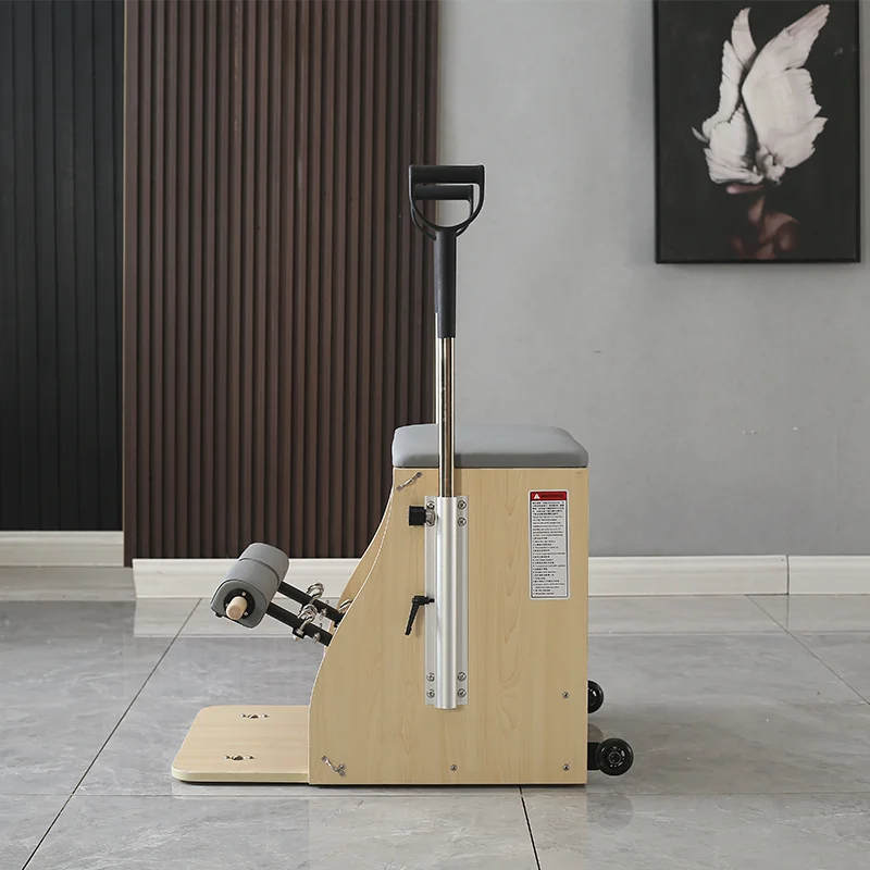Stable Wooden Pilates Pro Chair Spring Reformer Sports Studio and Home Wunda Pilates Chair