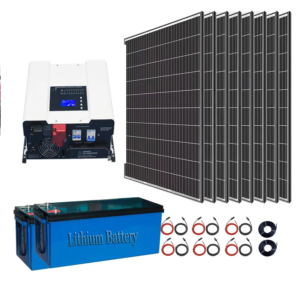 Complete Off Grid Solar System Solar Panel Inverter Battery Energy ...