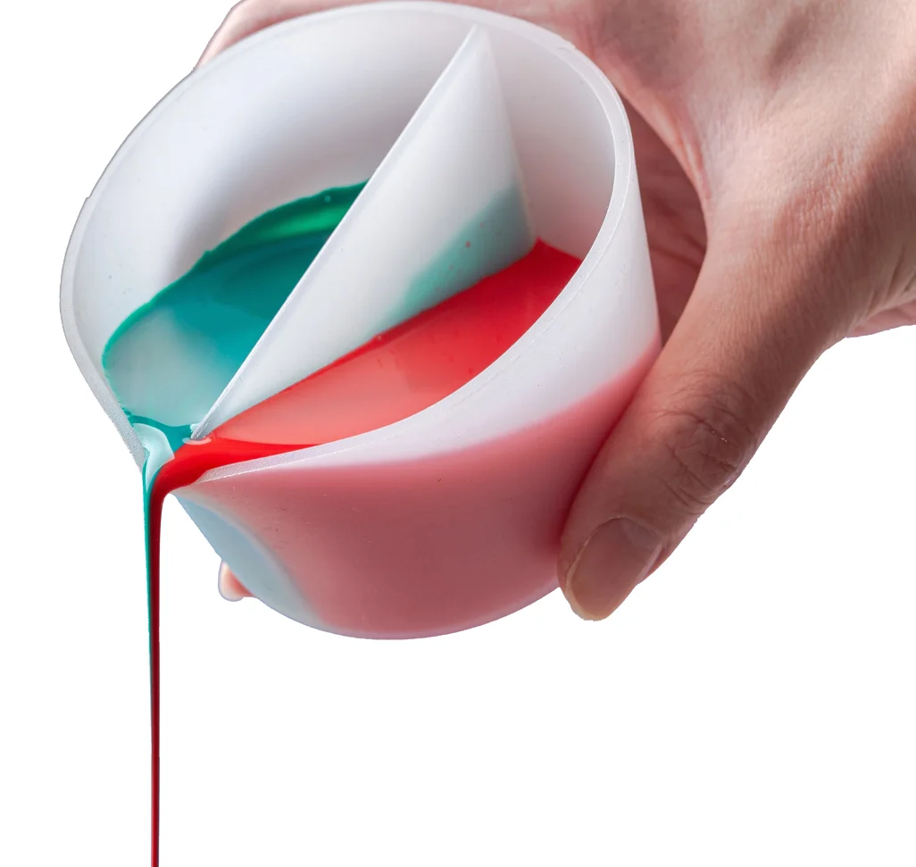 Diy Epoxy Silicone 2/3/4/5 Color Mixing Split Cup Silicone Paint Pouring Cup Mixing Paint