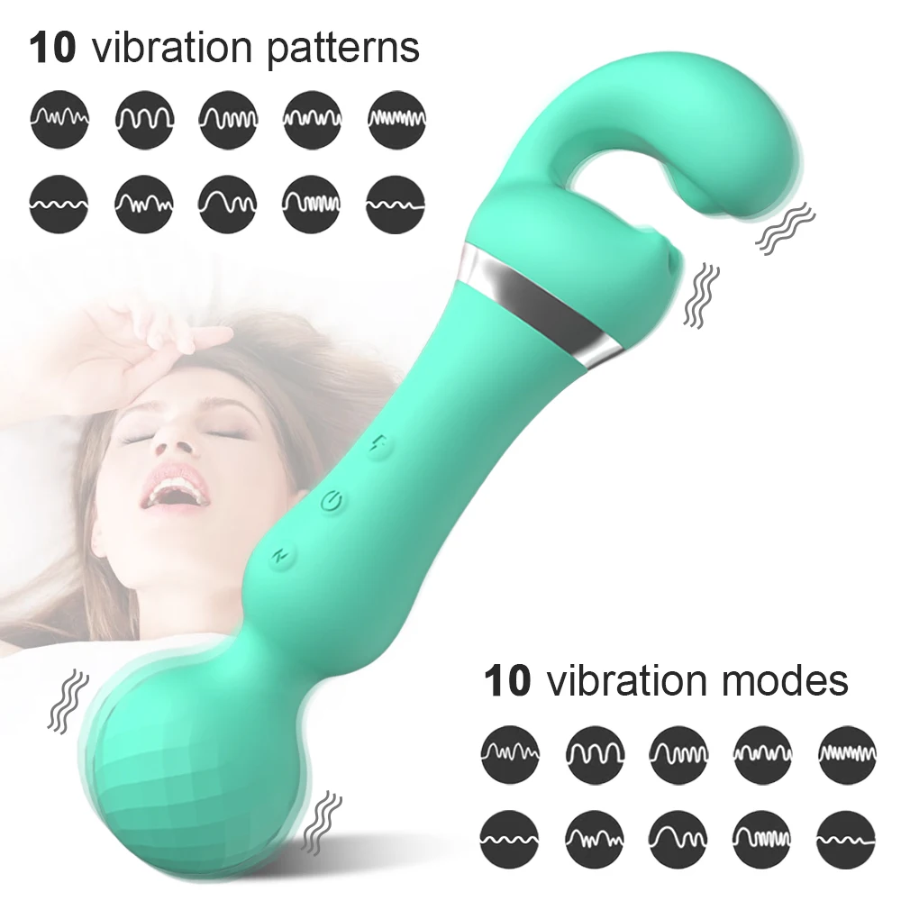 ALWUP Powerful Stimulator Personal Magic AV Vibrator Wand for Clitoris USB Rechargeable Massager Sex Toys for Adults Female