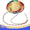 Sombrero con cordón de colores