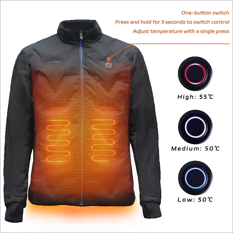 Mainiko Men's Electric Usb Heated Jacket Windproof And Waterproof ...