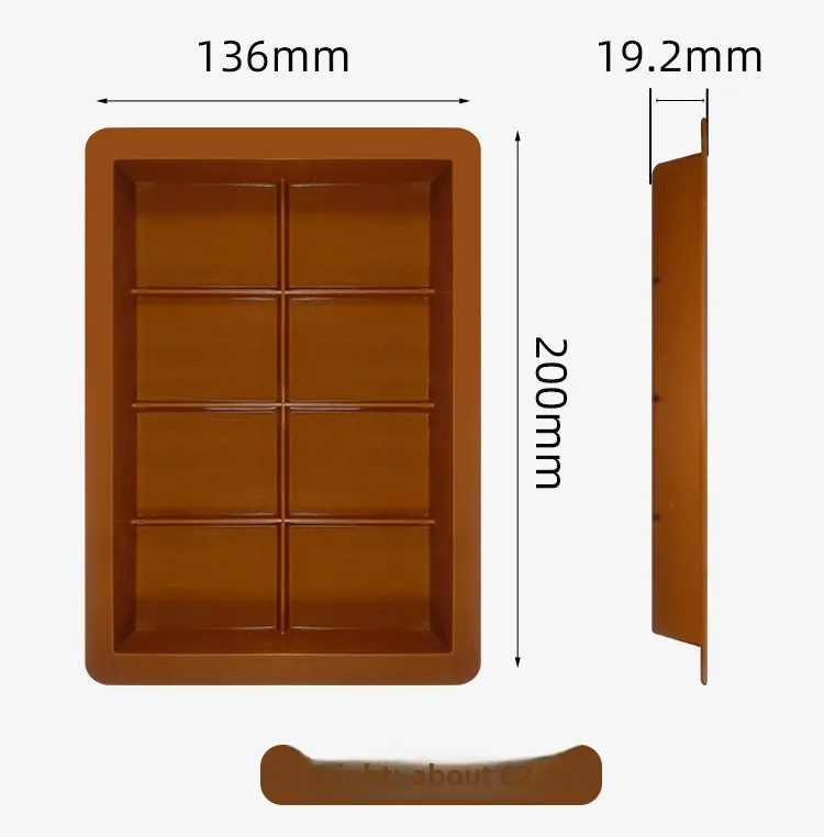 DIY Cake Baking Tool Rectangular Silicone Baking Mold for Chocolate Making Essential Cake Tools factory