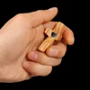 Thumb Cross Olive Wood Black Heart