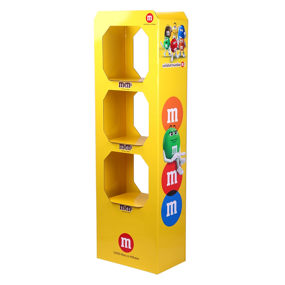 Custom Designed Foldable Cardboard Pop-Up Display Stand for Shopping Mall for Candy Snacks Promotion & Exhibitions