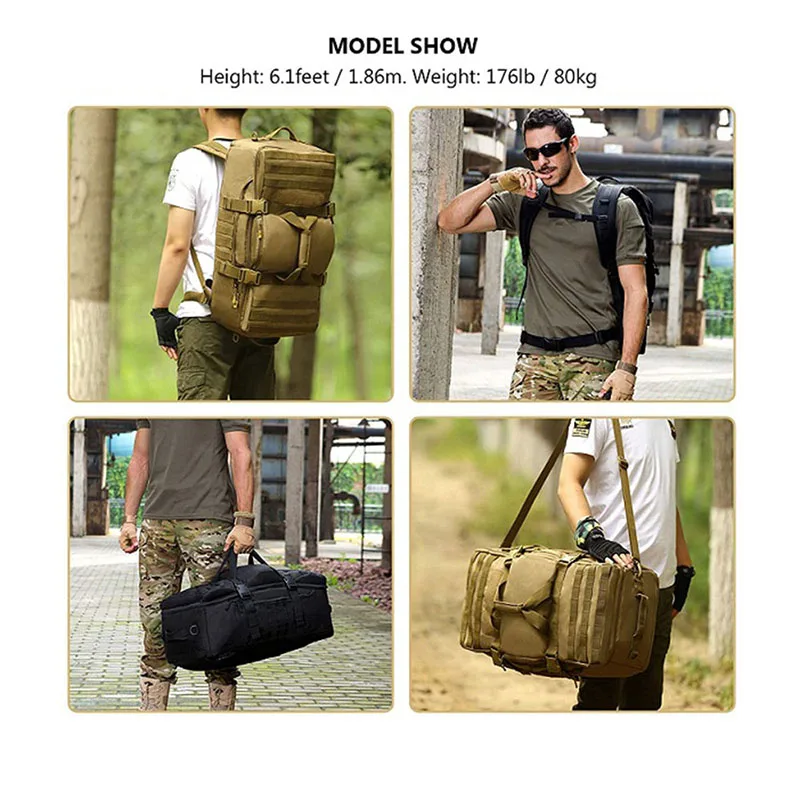 Sport Tactical Luggage Rucksack for Hiking Camping Waterproof Tactical Suitcase Bag Outdoor Tactical Duffel Backpack