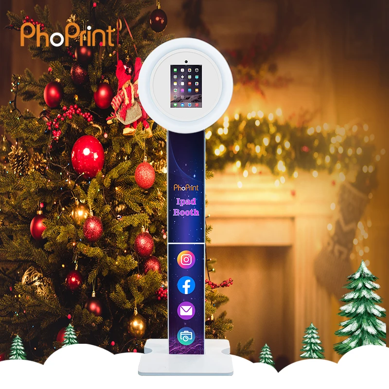 High Quality Portable Light Weight  Ipad Photo Booth With Ring Light for Sale