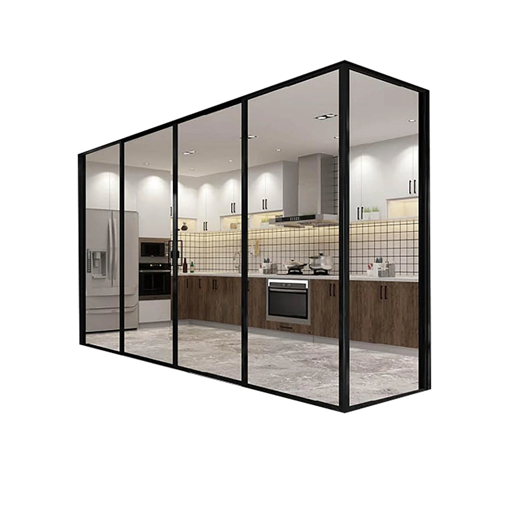 Chinese Suppliers Offer High-Quality And Affordable Kitchen Bathroom Study Extremely Narrow Aluminum Alloy Glass Swing Doors