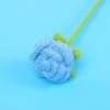 Azul - Tallo individual de rosa burbuja (cabeza de flor de 3.5cm)