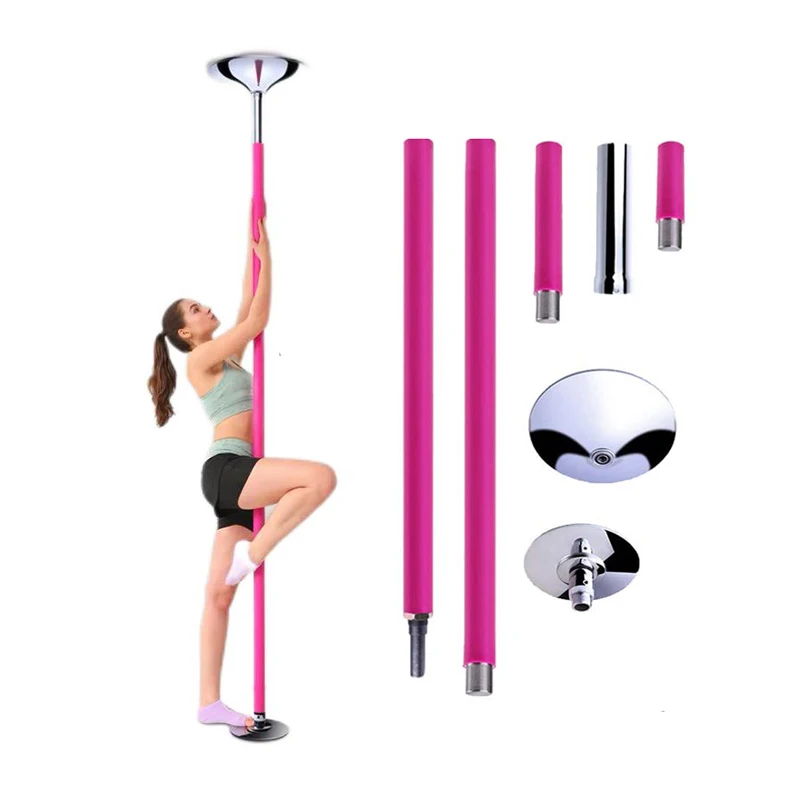 Quick Easy Install Silicon Pink altura ajustável Dança amovível de 40 mm  Varão de recolha de pólos, varão Dancing Pole, 2255 mm (7' 4') a 2745 mm  (9') - China Dança Pole