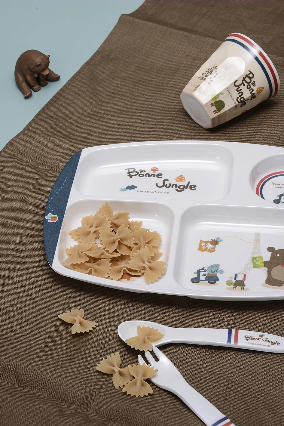 Set 2 Piatti Divisi Con Ventosa, Senza BPA Stoviglie Bambini