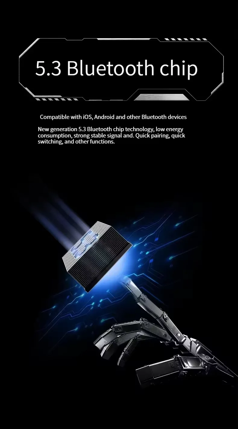 2024 TWS CD3 Alloy Shell Mecha Power Planet Design ENC Low Latency Gaming Earbuds LED Battery BT5.3 Wireless Call Noise In-ear