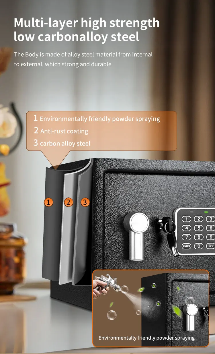 CEQSAFE High-Security Money Safe Mini Steel Safe with Electronic Lock Safe Deposit Box manufacture