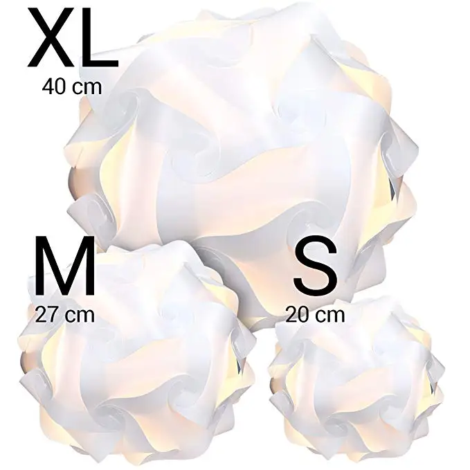 Suspension IQ Lamp 002S - 30 éléments Puzzle - 25 Cm - Blanc - Made In France
