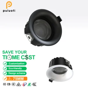 Modern Curved-Frame Recessed Downlights LED Technology Aluminum Construction 10-Year Warranty Easy Installation Indoor Use