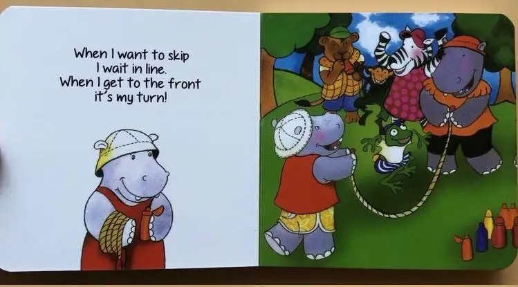 A case of Good Manners Custom English Cognitive Picture Book for Children Literacy Card Board Book Kids Early Education Book