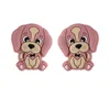 Dog Focal bead Dark Pink SA154