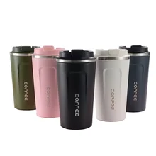 380ml 510ml stainless steel reusable coffee cup thermal mug double wall travel flask mug with lid for cold hot drinks