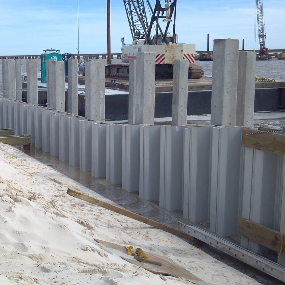 Manufacture of Factory Price U718 Size Pvc U Type Vinyl Sheet Piling Pile for Retaining Walls