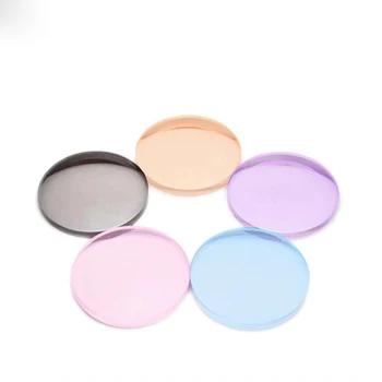 Colorful Photochromic CR39 Glass Optical Lens HMC Quick UV Protection Intelligent Photo Blue Purple Pink FSV Color Changes