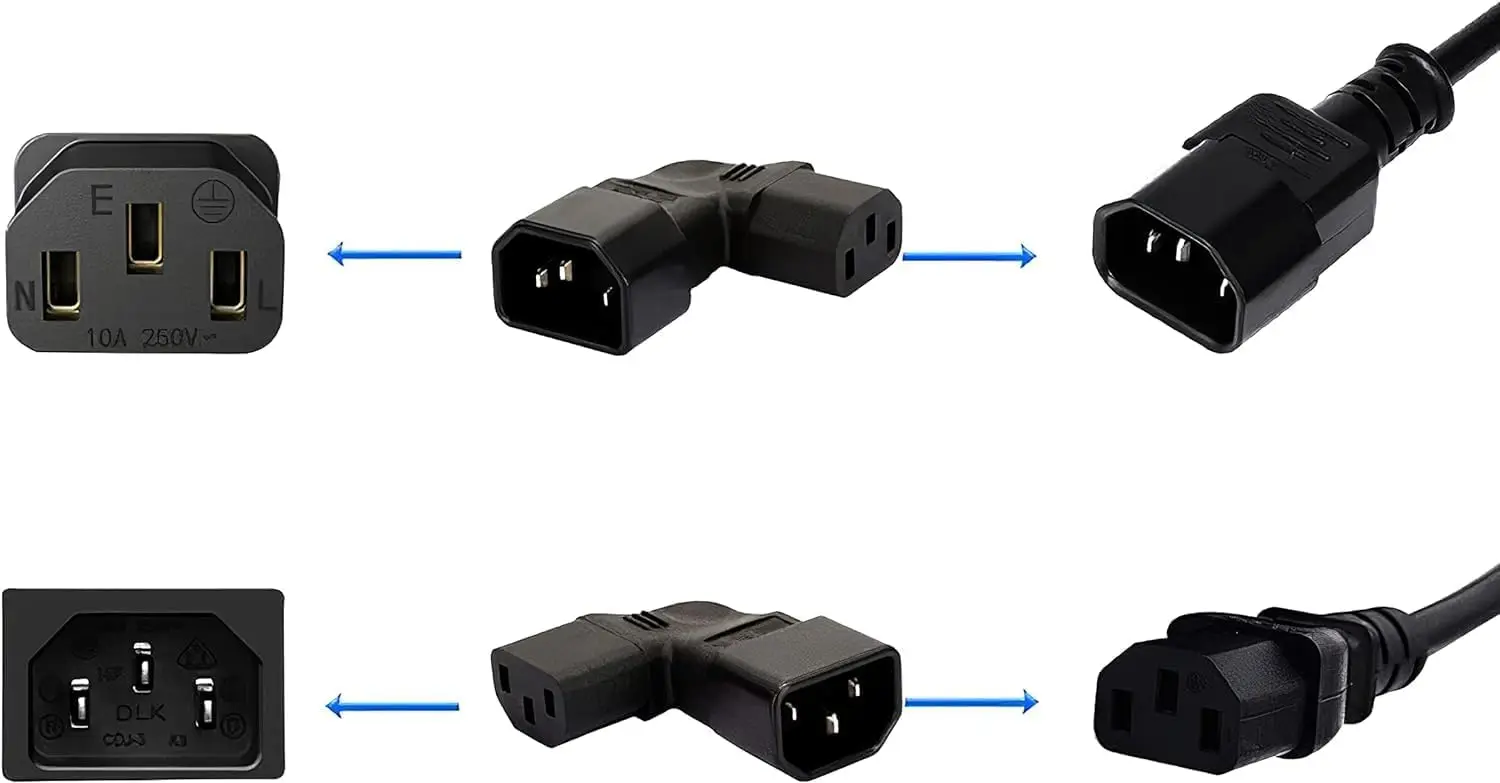 Gold Plated C-079 IEC Female P-079 Males US Power Plug Audio Connectors Hif;DE E - Foto 5