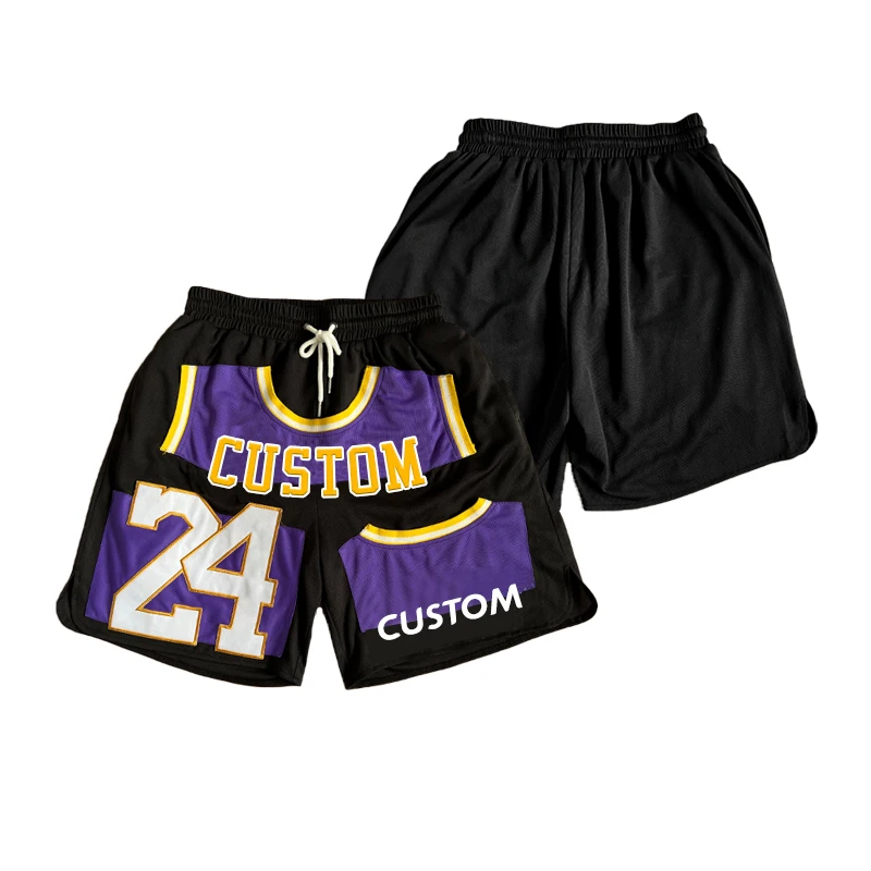 Custom Retro Mens Inch Double Mesh Sublimation Polyester Street