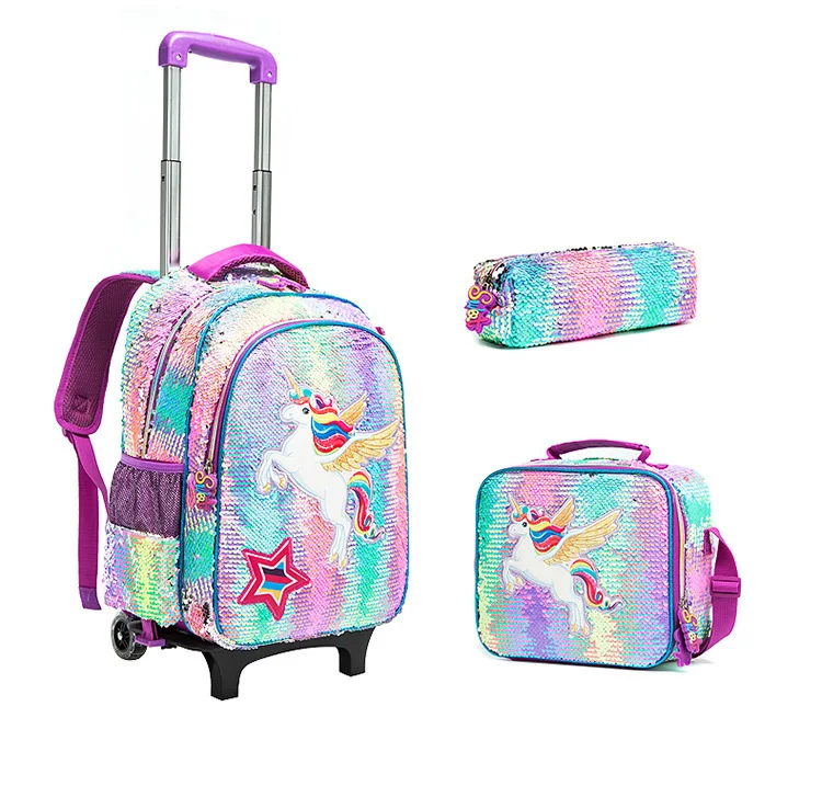 unicorn school trolley bag