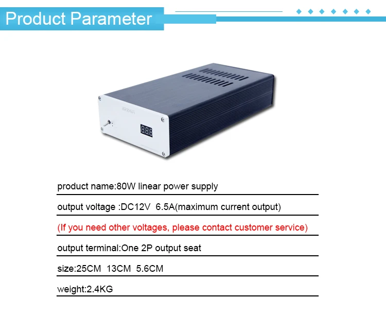 BRZHIFI 80W DC Linear Power Supply High Current Talema Transformer With Protection DC Power Supply For amp MAC PCHiFi factory