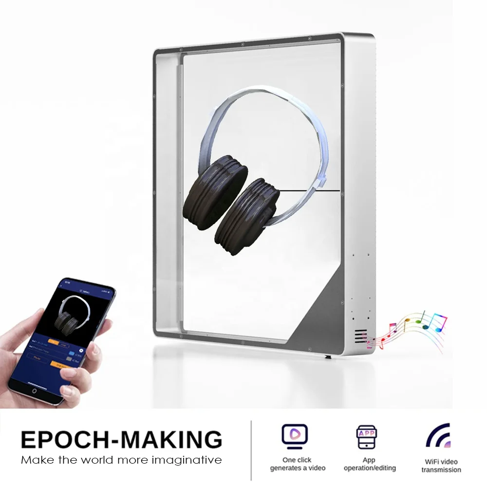 マルチサイズHdfocusブラック3Dホログラムファン3Dホログラフィック 