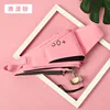Flat five-fold romantic pink black glue coating
