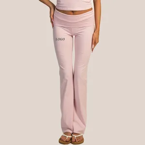 Breathable Women Sports Outfit Workout New Activewear Lightweight Yoga Leggings 1pc Folding Wide Leg Pants for Ladies