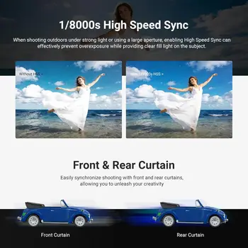 NEEWER Z3RS 100Ws 2.4G Round Head TTL Flash Compatible with Sony Cameras, for ZV1, Speedlite Light with Touchscreen detail image