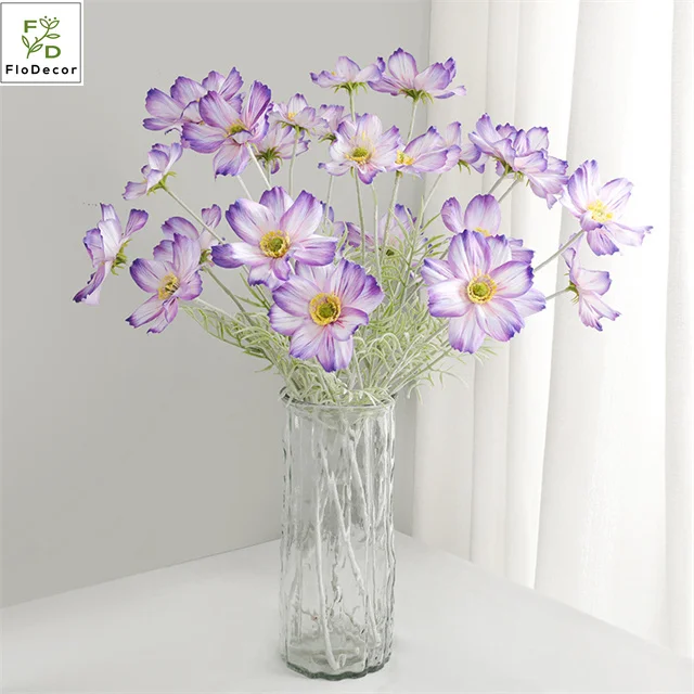 New Arrival Artificial Silk Daisy Flower Cosmos Bipinnatus Galsang 3D Flower for Wedding Home Decoration