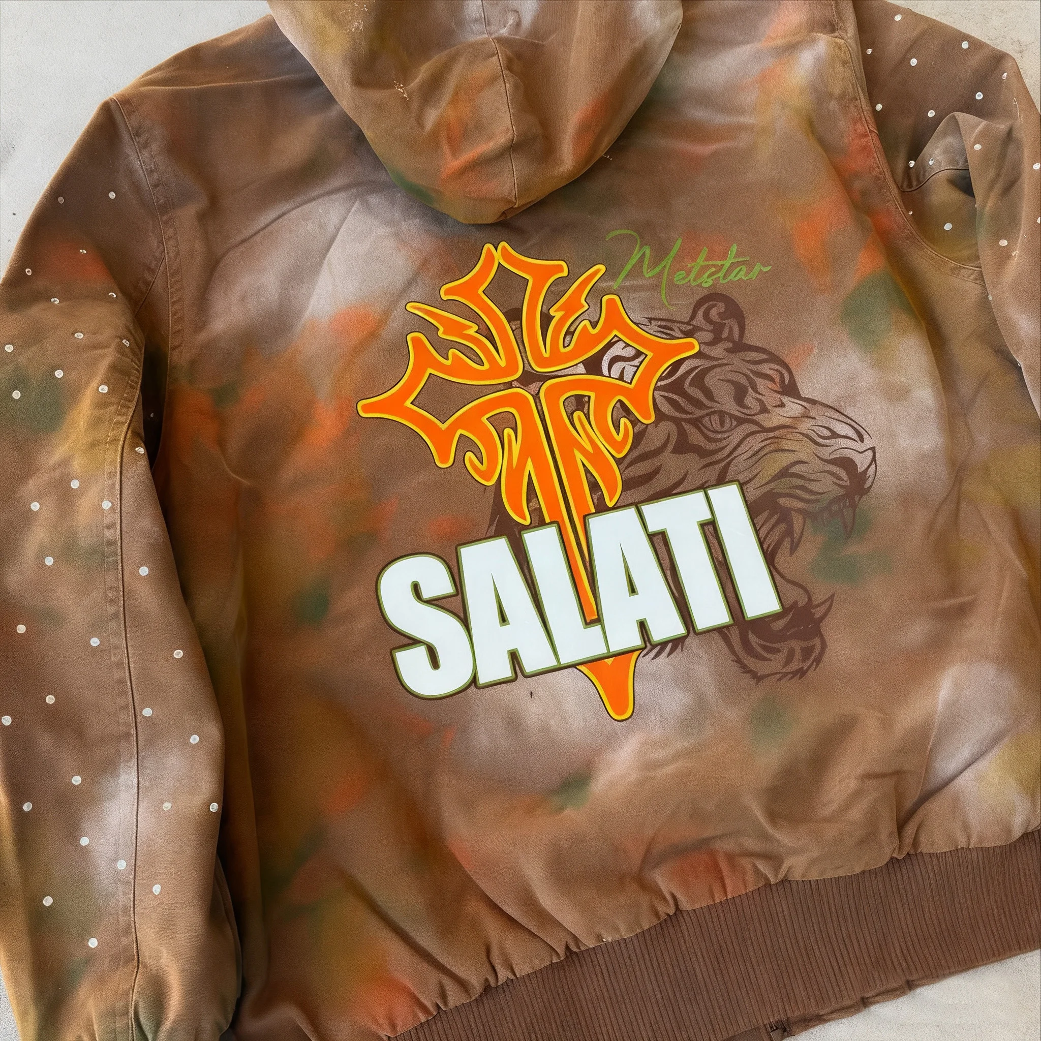 Custom Heavyweight Acid Wash Oversize Hoodie Sunfad Oversized Men Hoodie Rhinestone Reserve Seam Boxy Worn Effect Hoodie for Men gallery 4