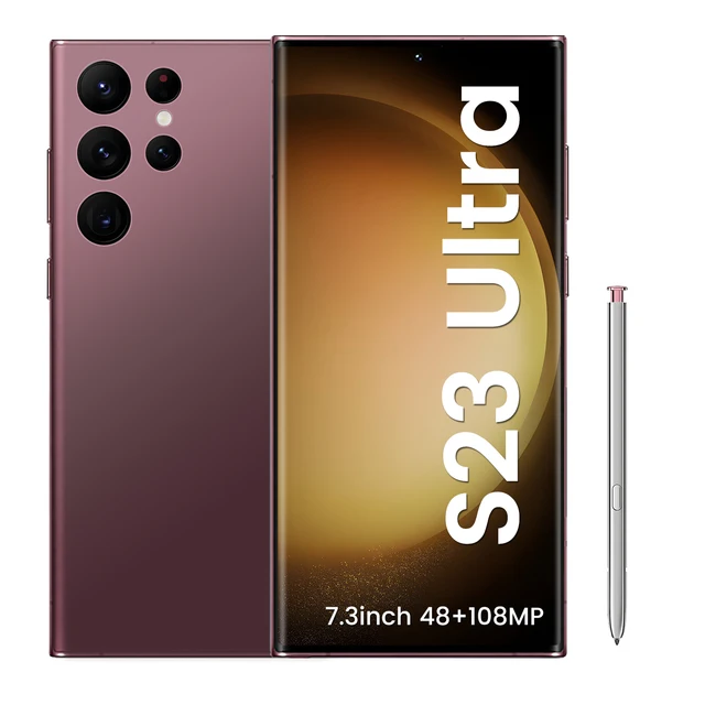 Original Phone S23 Ultra 7.2 Inch Android Smartphones 16gb+1tb 10 Core 5g Let Cellphones With 3 Camera Mobile Phones