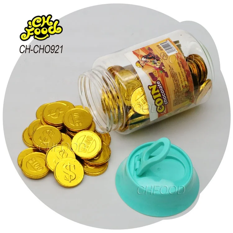 Wholesale Hot Selling Golden Chocolate Coin Packing in Cola Can Shape Bottle OEM Halal Sweets Candy Snack