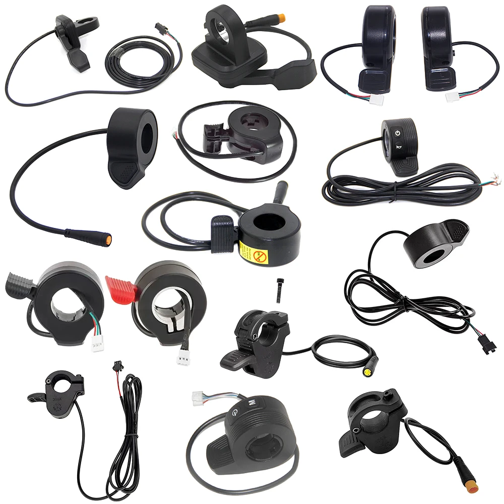 TT-009 Universal SM Waterproof Thumb Throttle for Electric Bicycle & Scooter 36V-72V Left & Right DC Current Ebike Parts
