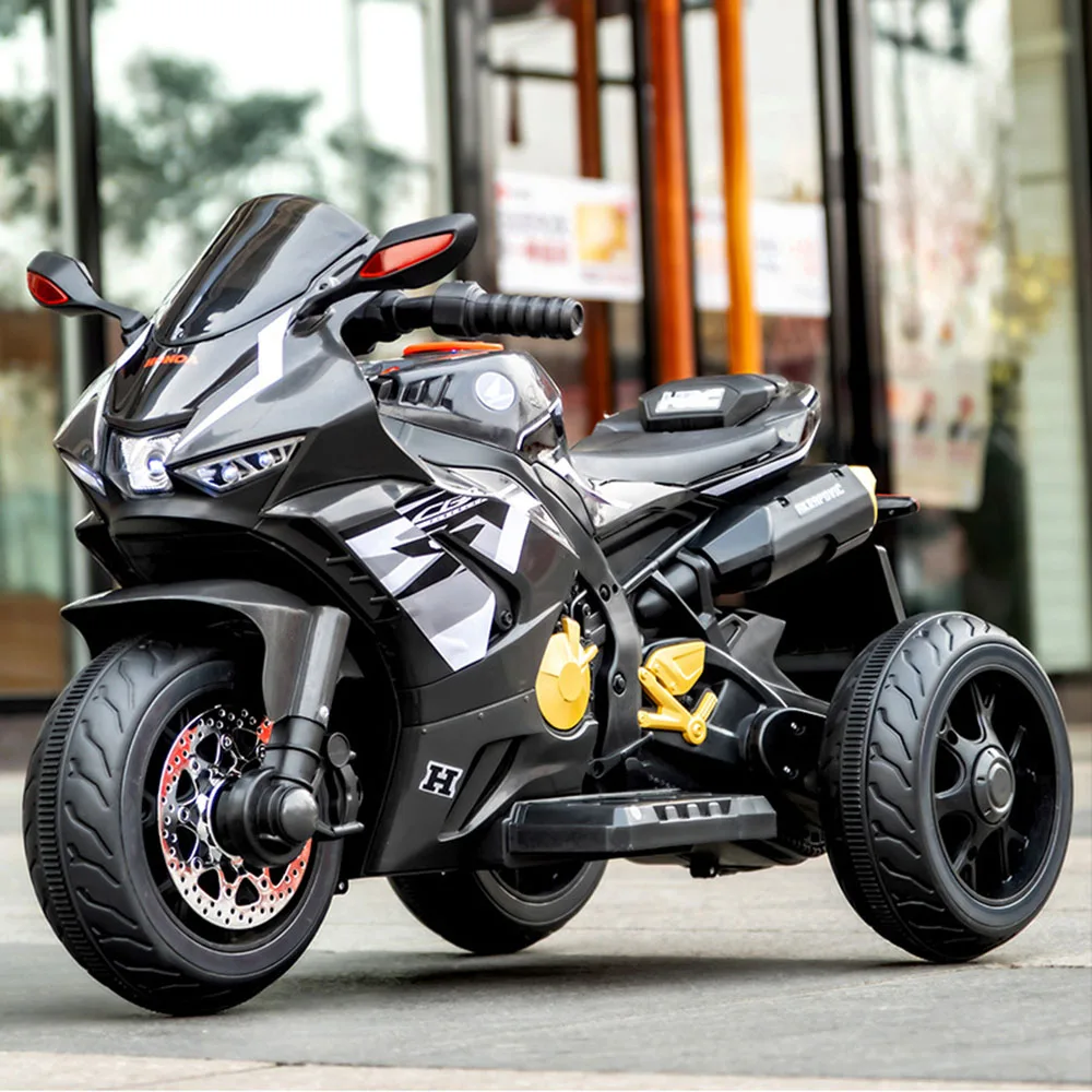 Children 5 to 7 Years Dual Drive Electric Rechargeable Three Wheel Ride on Toy Car Remote Control Metal Scooter