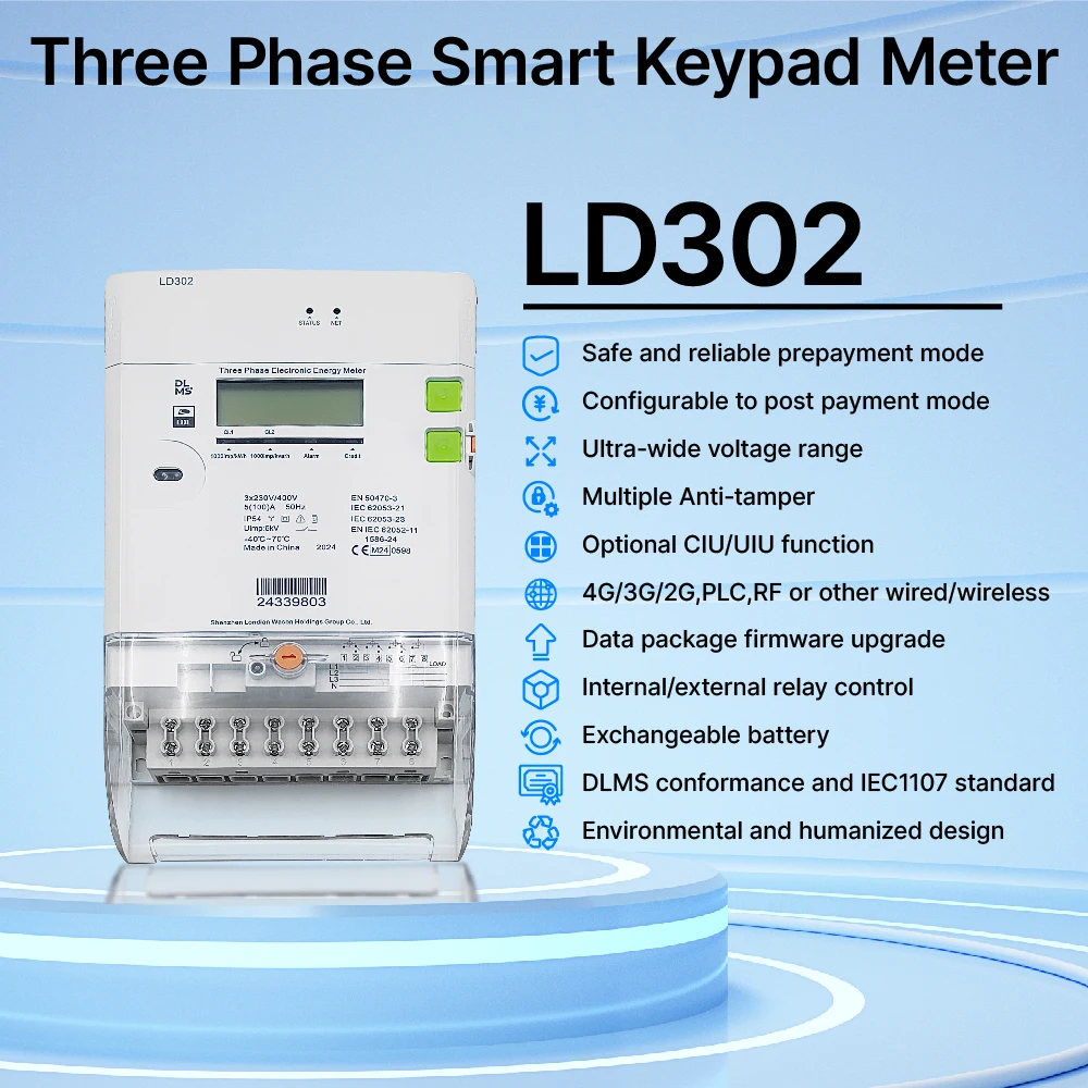 Smart Electrical Meter Device Bluetooth Power Energy Wifi Digital Three Phase Electricity Meter for  Digital Electricity Meter