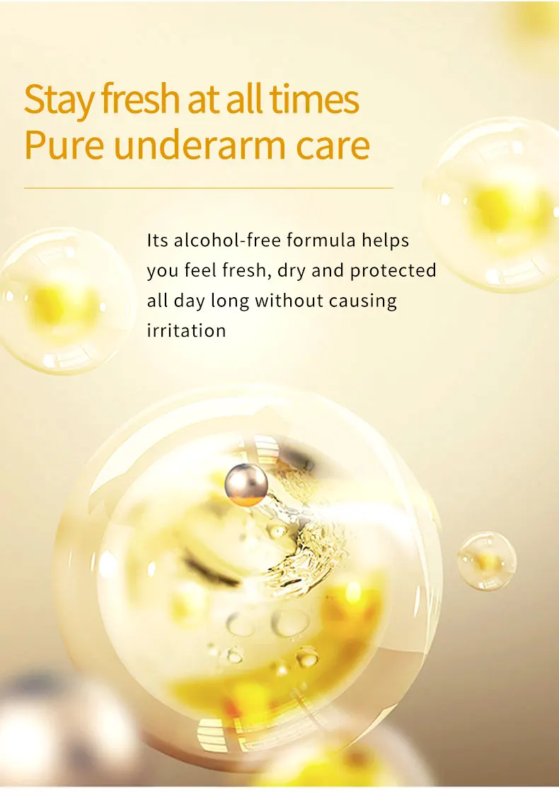 For Quick Dry Comfort Roll-On Deodorant Solid Mineral 48h Anti Sweat & Odour Protection for Daily Use