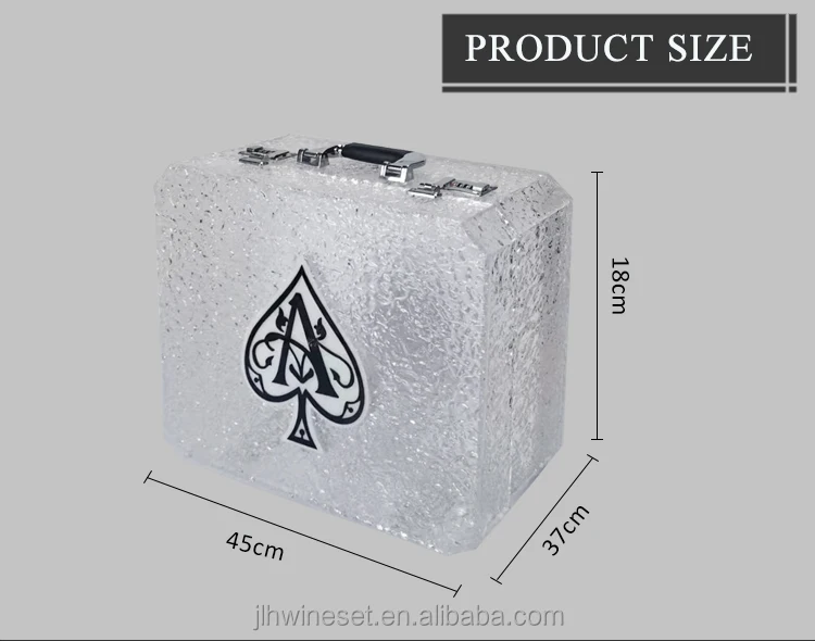 Bar Acrylic Ace Of Spade Case Vip Champagne Wine Led Liquor