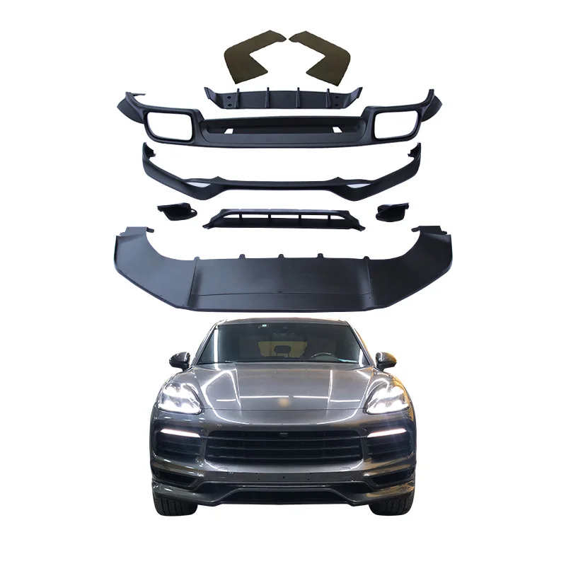 For Porsche 2018-2023 Cayenne Coupe Front Lip Body Kit Rear Bar Rear Lip Upgraded New Lower Guard 9YA 9Y0