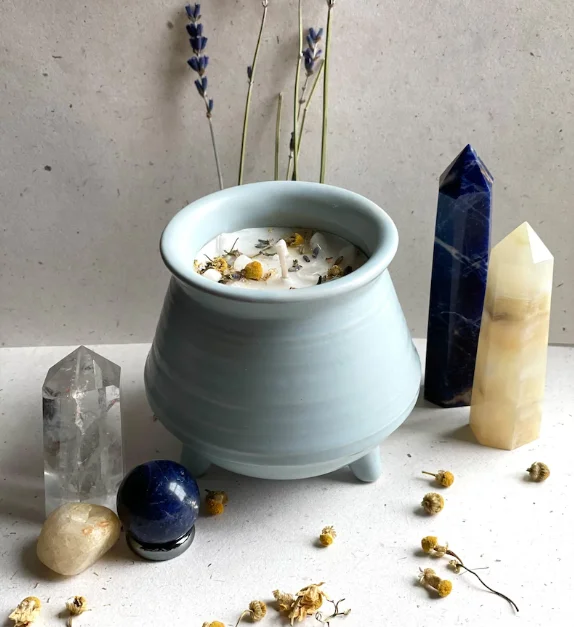 Ceramic Black Cauldron Empty Candle Jar No Handle Buy Cauldron Candle