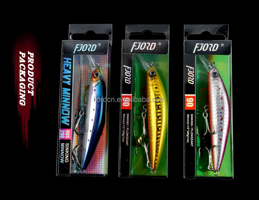 Fjord 90mm 29g Professional Sinking Best Fishing Lures Hard Minnow ...