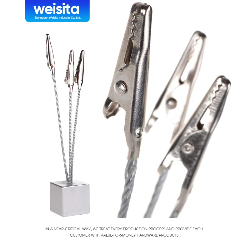 High Quality Custom Print Metal Paper Clip Cube Memo Paper Clip Card Clips Memo Holder