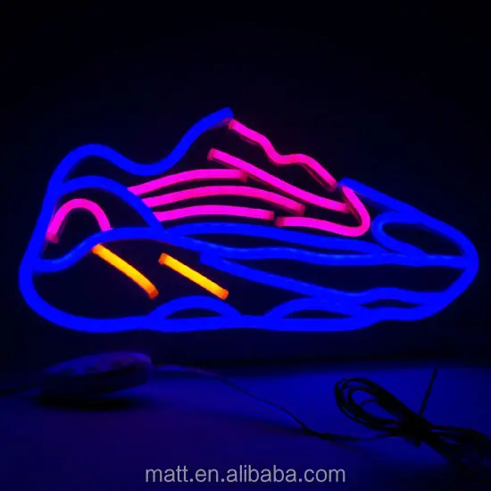 neon light trainers
