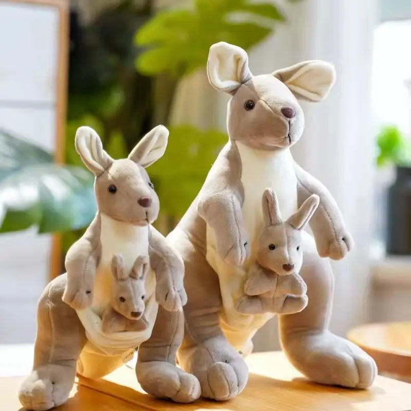 ❤完売品❤ シュタイフ ぬいぐるみ カンガルー 赤ちゃん カンゴ 洗える 子供の贈り物のためのかわいいムンと赤ちゃんのカンガルー