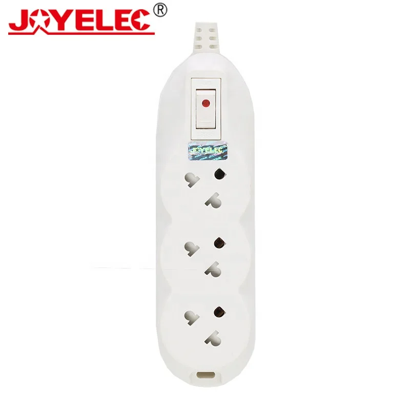 Plug Power 3 Way Electrical Switched Power Extension with Reset Switch 3M